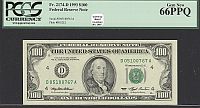 Fr.2174-D, 1993 $100 Cleveland FRN, Gem CU, PCGS66-PPQ